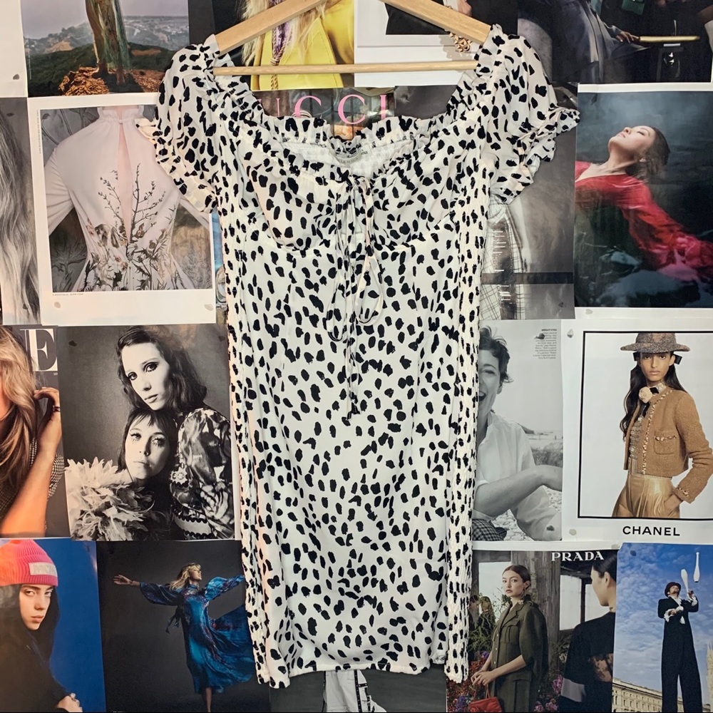 LAST CHANCE Black and White Speckled Dress